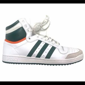 ADIDAS Top Ten High Top Miami Hurricanes Sneakers